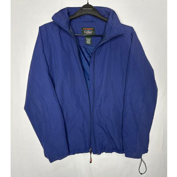 Vintage L.L. Bean 80's jacket fully thinsulate lined hidden hood in navy size XL - Picture 3 of 12